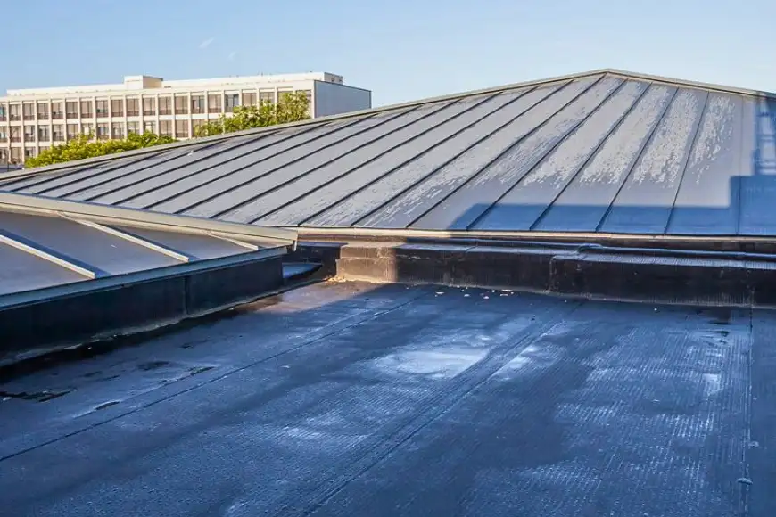 Metal standing seam and low slope commercial roof by Detwiler Roofing Lancaster PA
