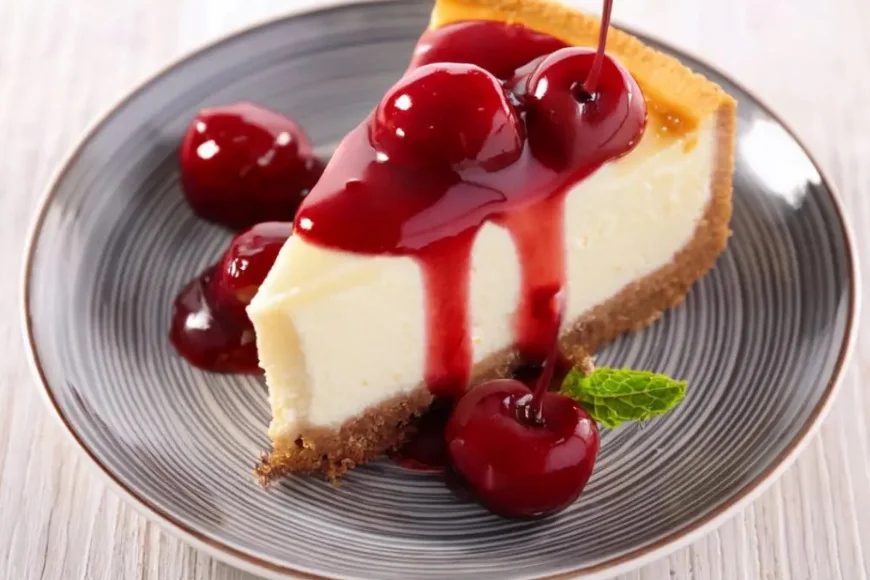 Cherry cheesecake dessert Hershey Farm Resort dining Lancaster PA