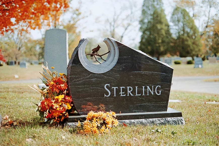 Custom cardinal bird headstone Weaver Memorials Lancaster PA