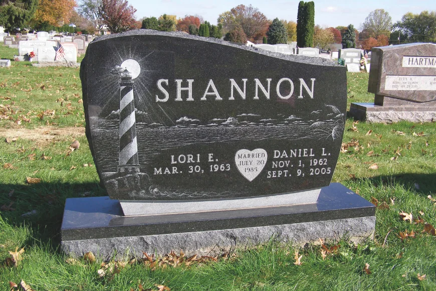 Custom lighthouse headstone Weaver Memorials Lancaster PA