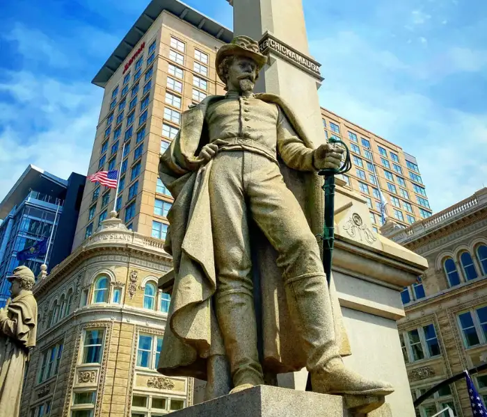Soldiers & Sailors Monument at Penn Square in Lancaster City, PA